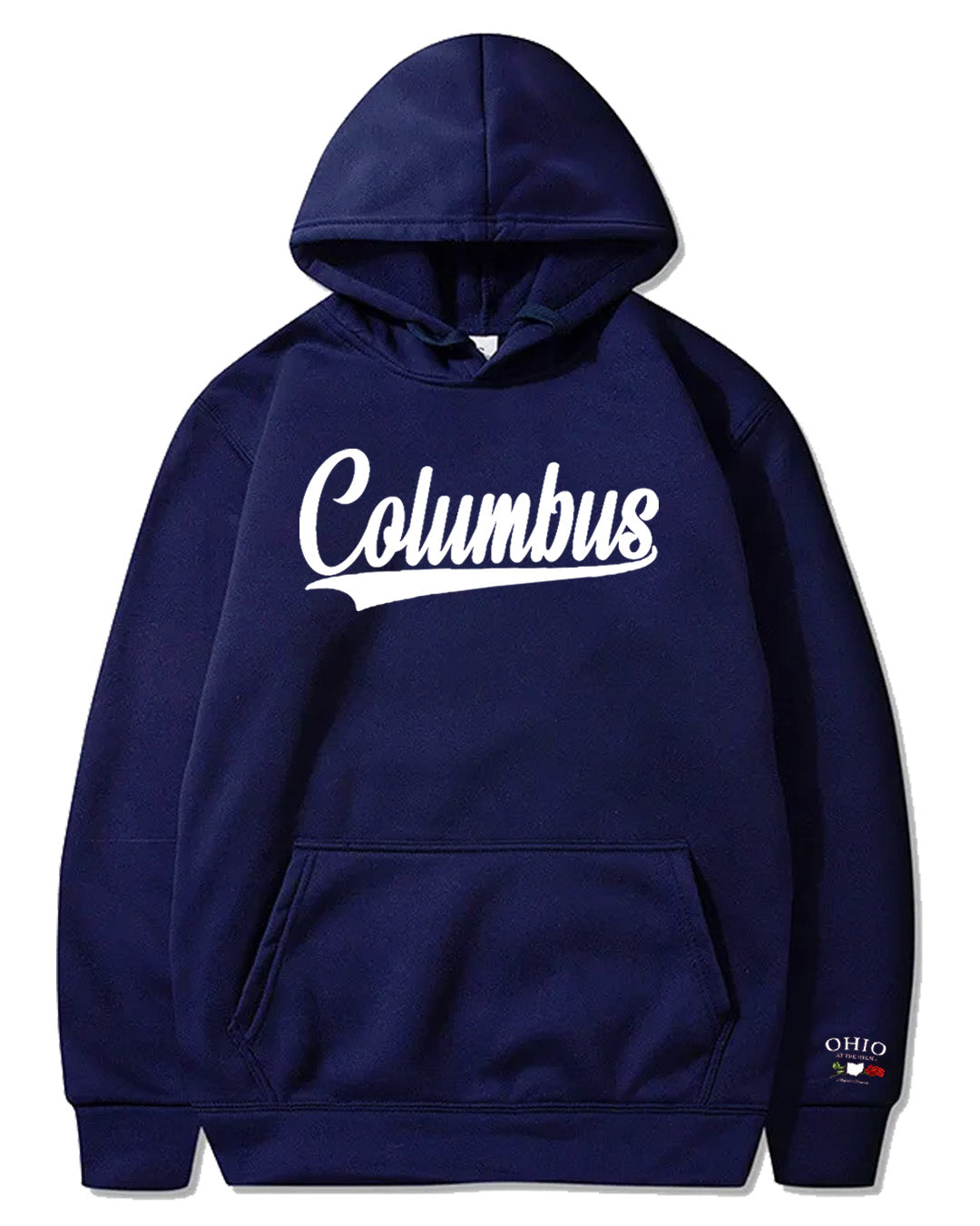 NEW! Columbus Script Hoodie - Navy Blue