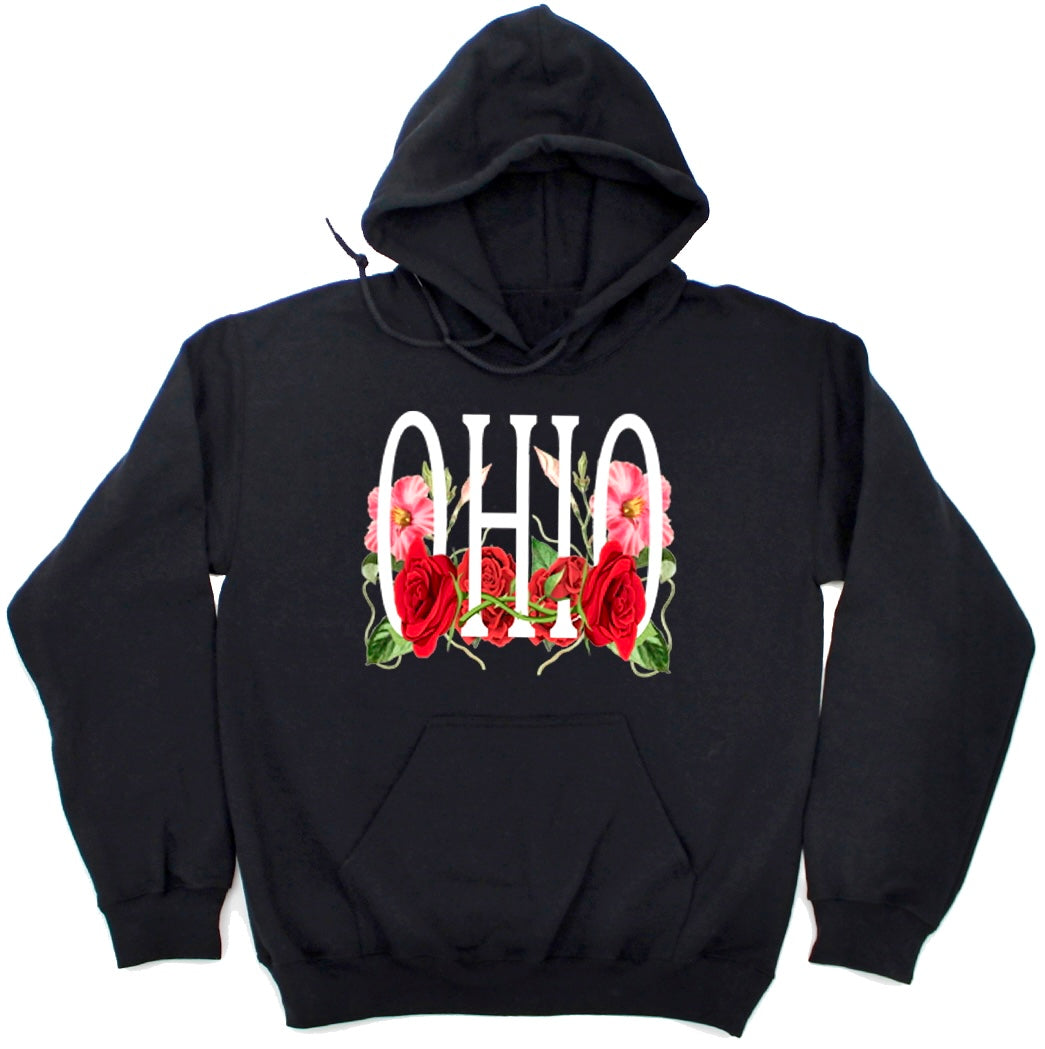 New! Ohio’s Flowers Hoodie - Black