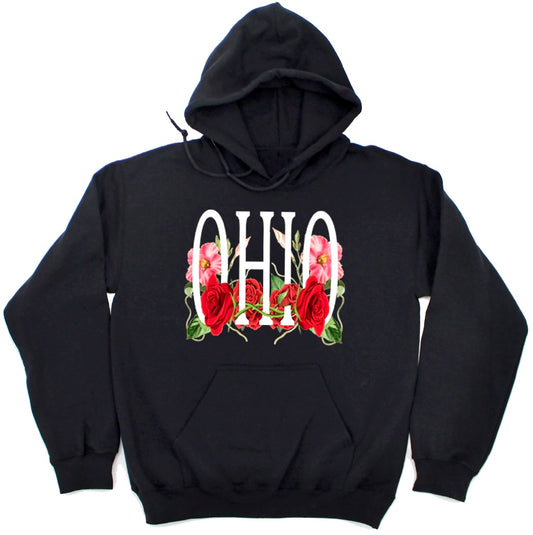 New! Ohio’s Flowers Hoodie - Black