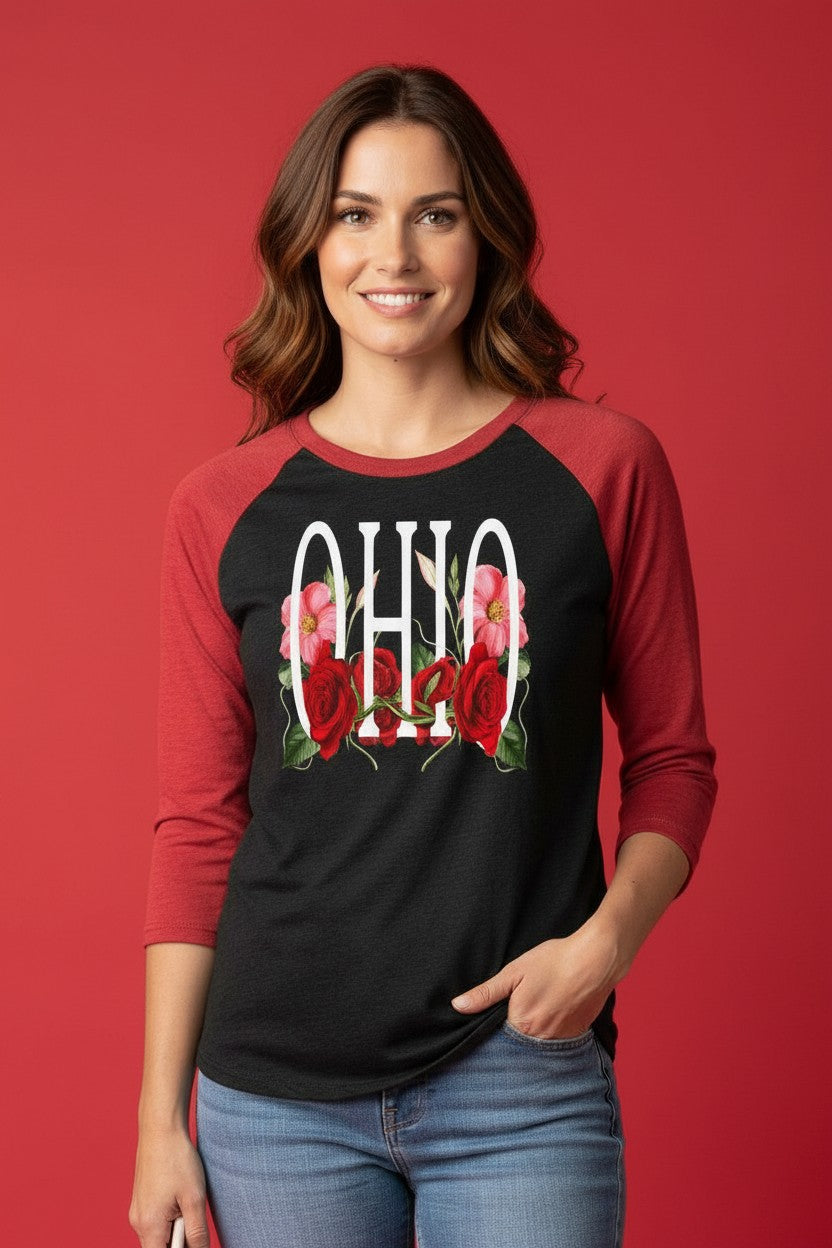 Ohio's Flowers - Tri blend Raglan NEW!